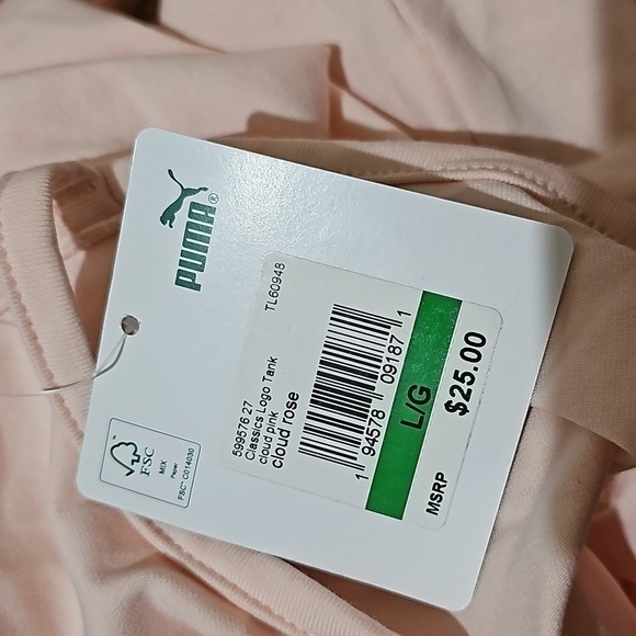 Puma Spaghetti String Logo Tank Top NWT - Picture 4 of 9